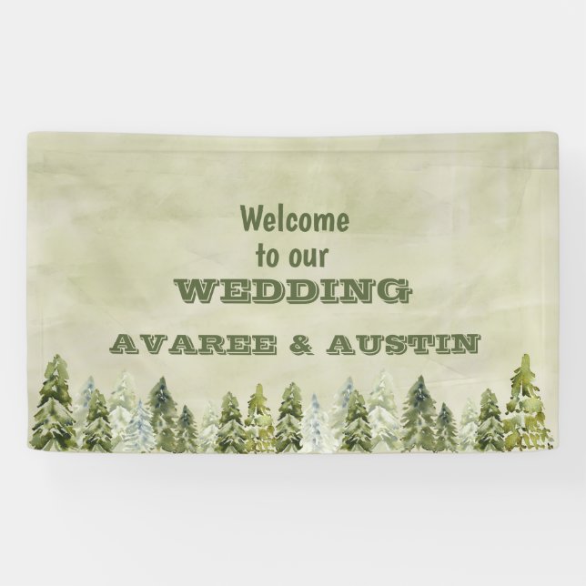 Welcome To our Wedding Forest Banner (Horizontal)