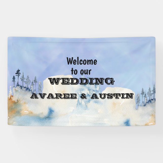 Welcome To our Wedding Forest Banner (Horizontal)