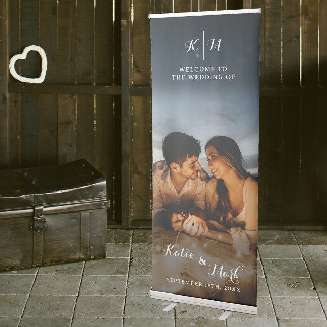 Welcome To Our Wedding Full Photo Display Template Retractable Banner (Welcome To Our Wedding Full Photo Display Template Retractable Banner)