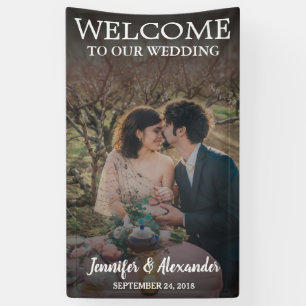 Welcome to our Wedding full photo wedding Banner