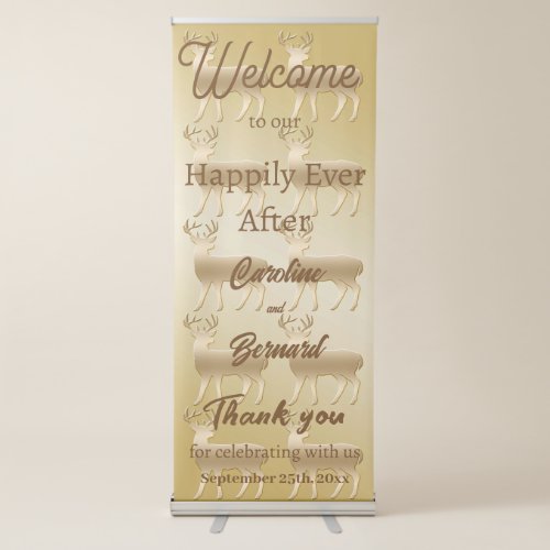 Welcome to our Wedding Gold Deer Retractable Banner