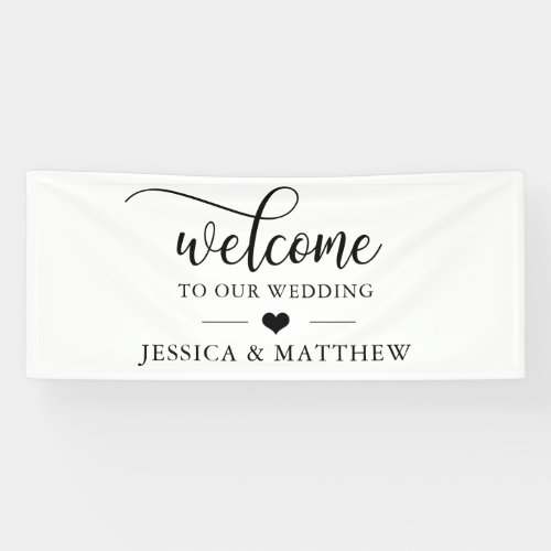 Welcome to our Wedding Heart WELCOME Banner