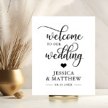 Welcome To Our Wedding Heart Welcome Sign at Zazzle