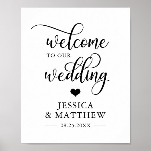 Welcome to our Wedding Heart WELCOME SIGN
