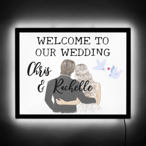 Welcome to Our Wedding LED Sign