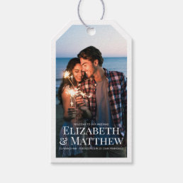 Welcome To Our Wedding | Modern and Simple Photo Gift Tags