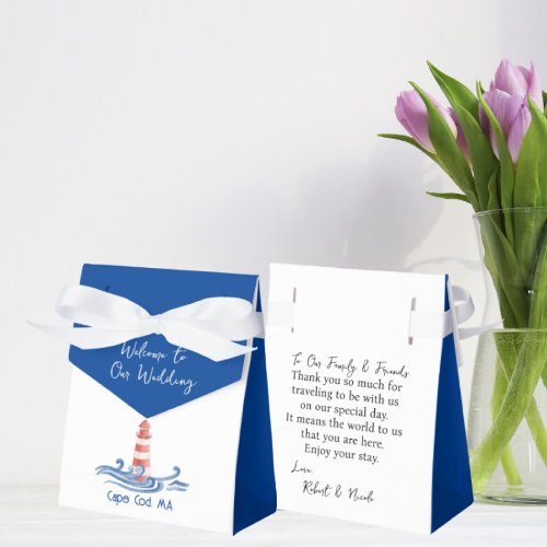 Welcome To Our Wedding Paper Favor Box