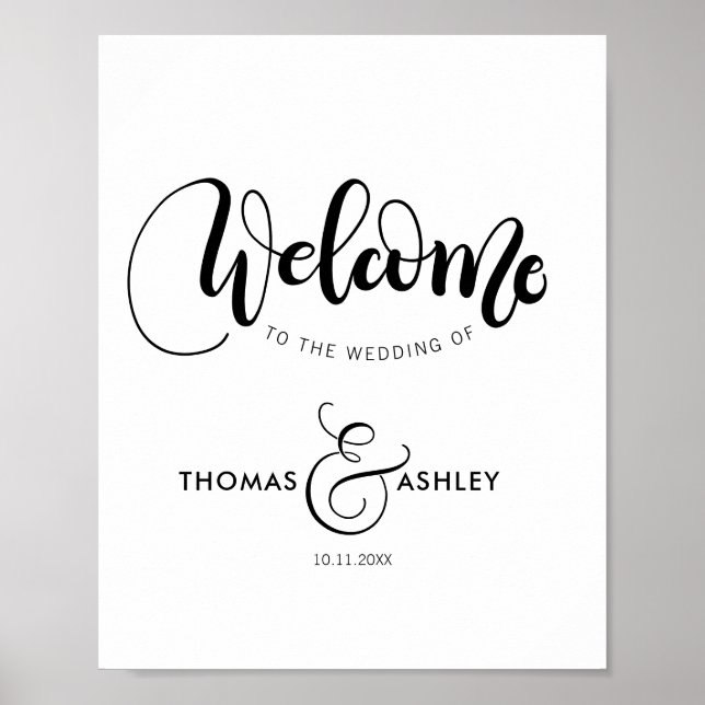 Welcome to our wedding - Personalized sign (Front)