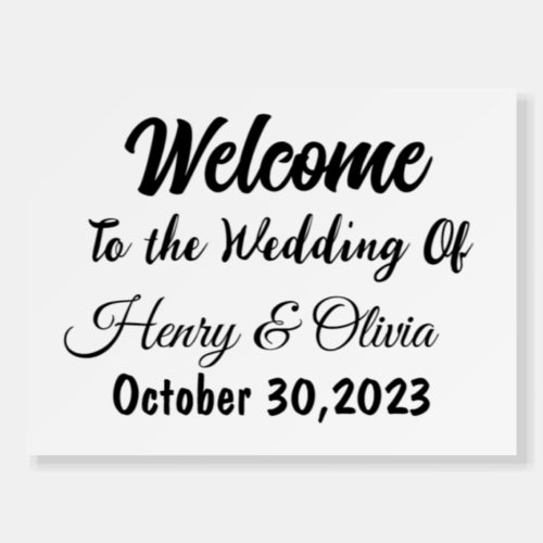 Welcome To Our Wedding Personalized Sign Posters