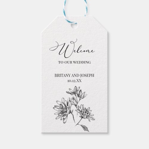 Welcome To Our Wedding Photo Wedding Favor Gift Tags