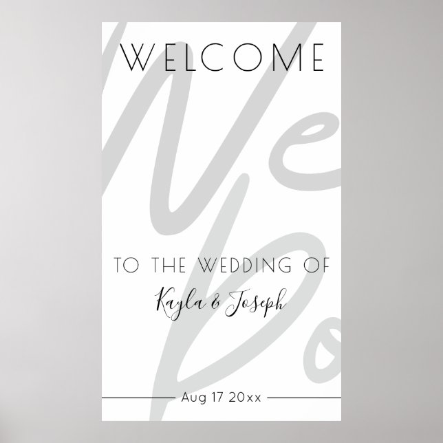 Welcome to our wedding  poster (Front)