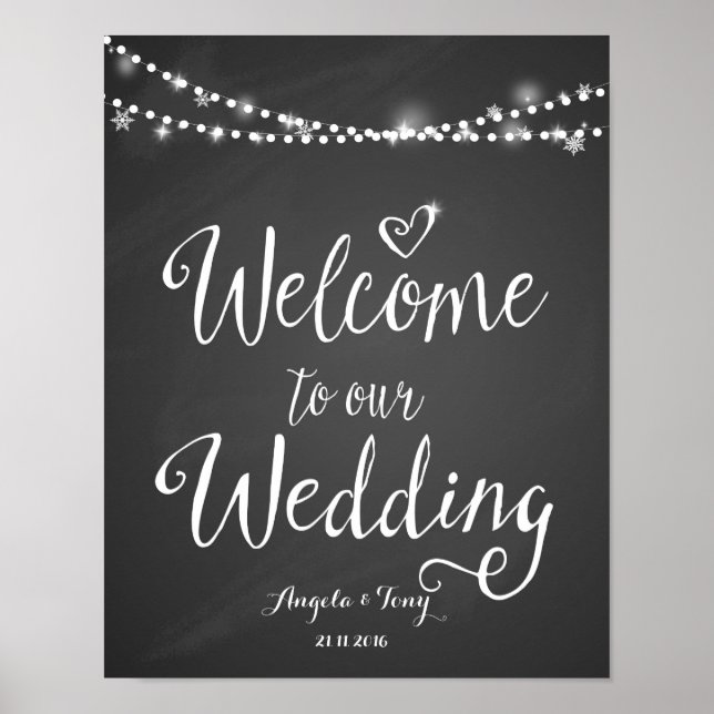 Welcome to our wedding print (Front)