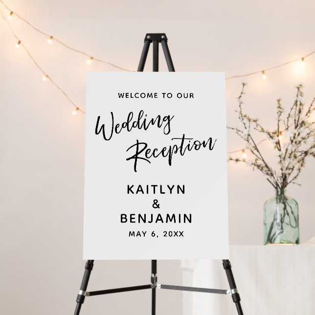 Welcome to Our Wedding Reception Sign (In Situ (Stand))