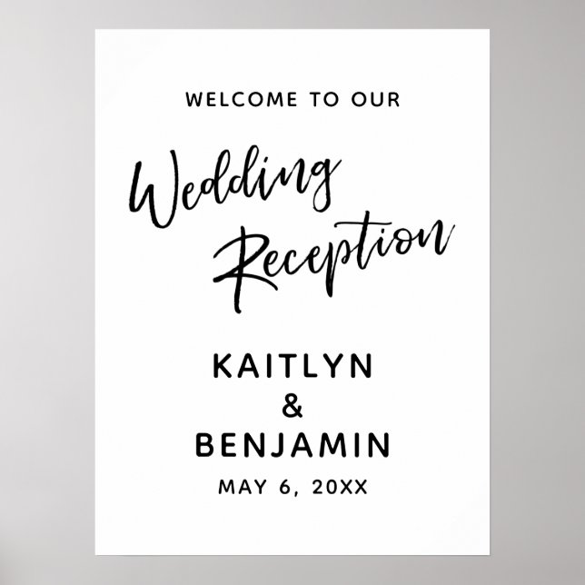 Welcome to Our Wedding Reception Sign (Front)