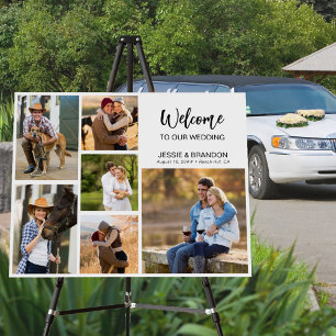 Welcome to our Wedding Script Multi Photo Foam Board