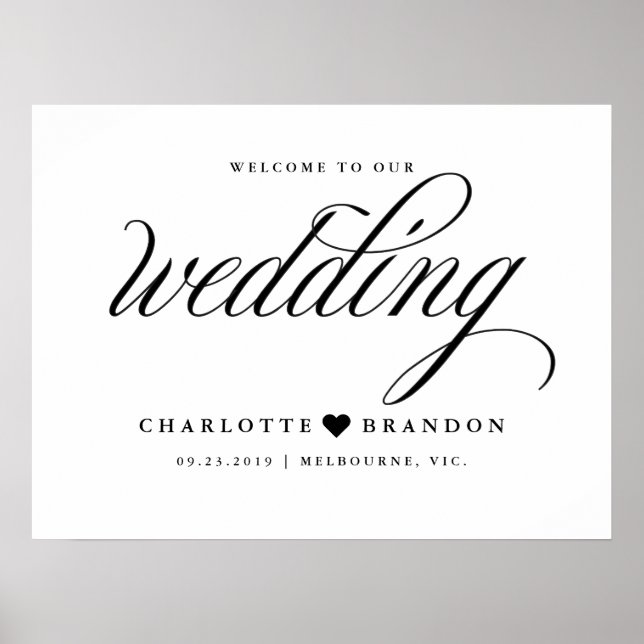 Welcome to our wedding sign (Front)