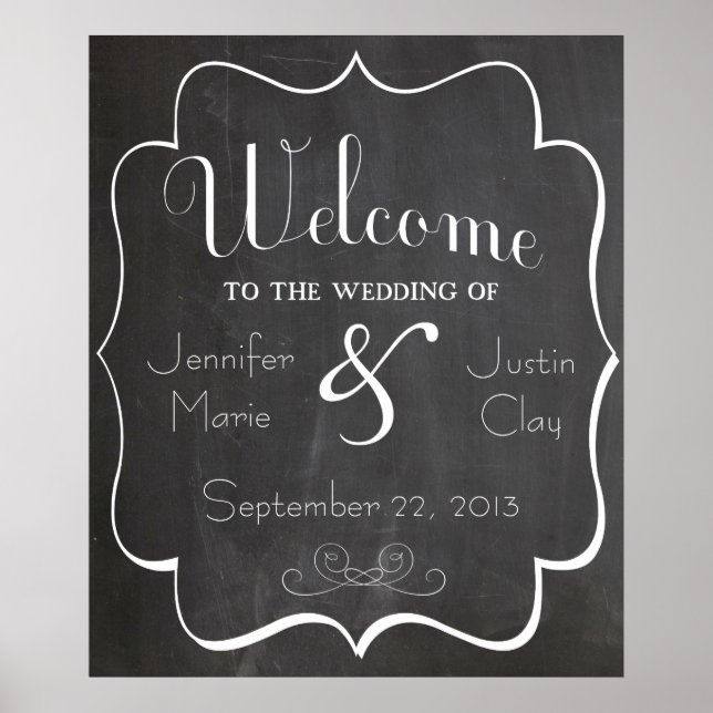 Welcome to our Wedding Sign or Poster (Front)