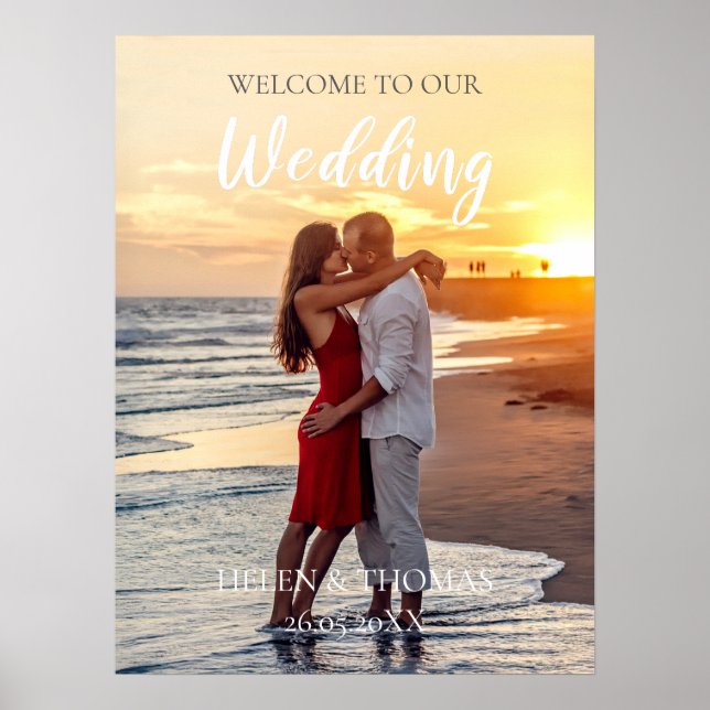 Welcome to our wedding sign poster (Front)