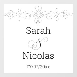 Welcome to our wedding wall decal