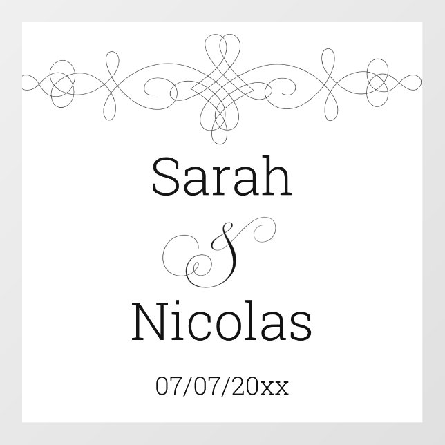 Welcome to our wedding wall decal (Front)