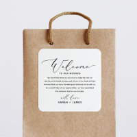 Welcome to our Wedding Welcome Bag Label Sticker