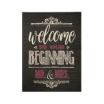 Welcome To Our Wedding Wood Poster at Zazzle