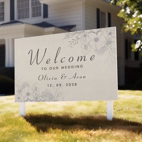 Welcome To Our Wedding Yard Sign