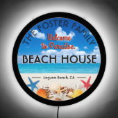 Welcome to Paradise Beach Illuminated Sign (Front)