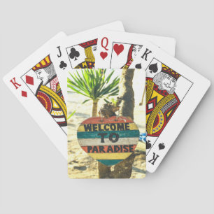 Welcome to paradise Beach Ocean Poker Cards