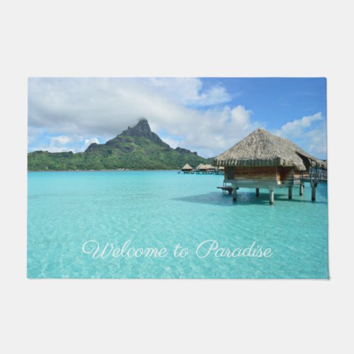 Welcome to Paradise Bora Bora Doormat