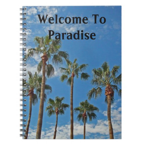 Welcome To Paradise Palm Trees Vacation Home Guest Notebook