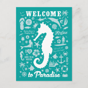 Welcome to Paradise Postcard