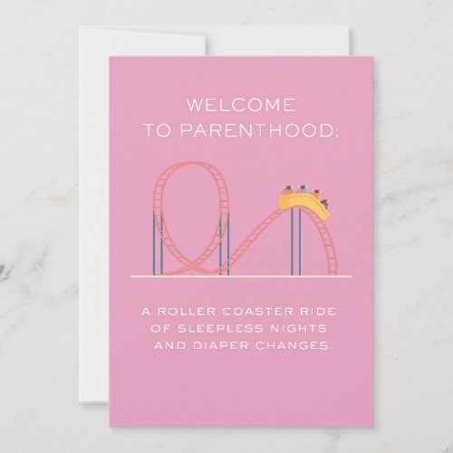 WELCOME TO PARENTHOOD A ROLLER COASTER RIDE HOLIDAY CARD