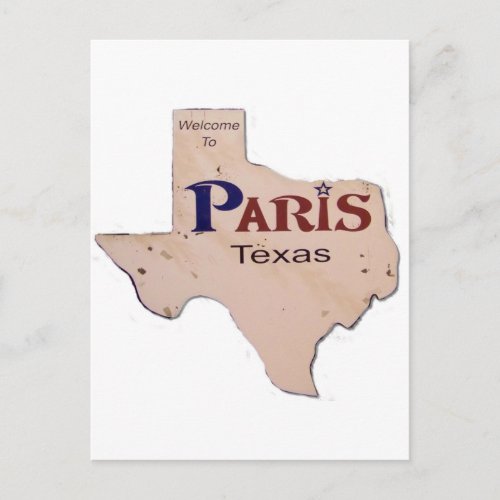 Welcome to Paris Texas Postcard
