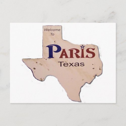 Welcome to Paris Texas Postcard