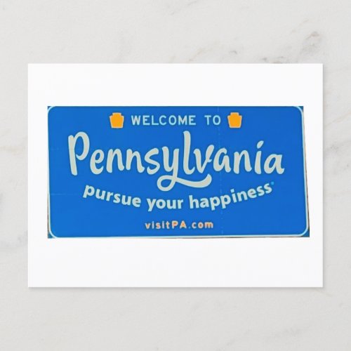 Welcome to Pennsylvania Notebook Postcard