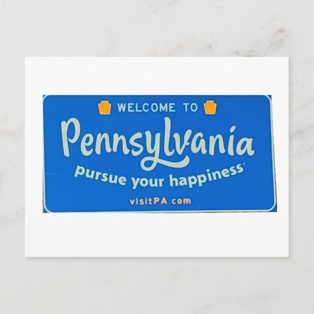 Welcome to Pennsylvania Notebook Postcard (Front)