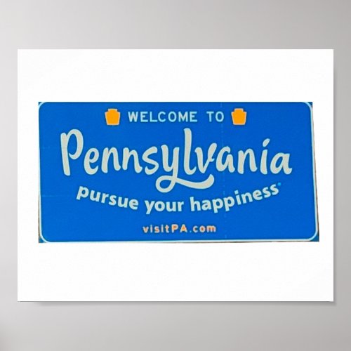 Welcome to Pennsylvania Notebook Postcard Poster