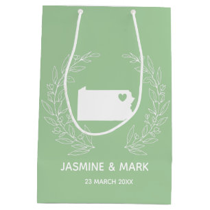 Welcome to Pennsylvania wedding favors custom Medium Gift Bag