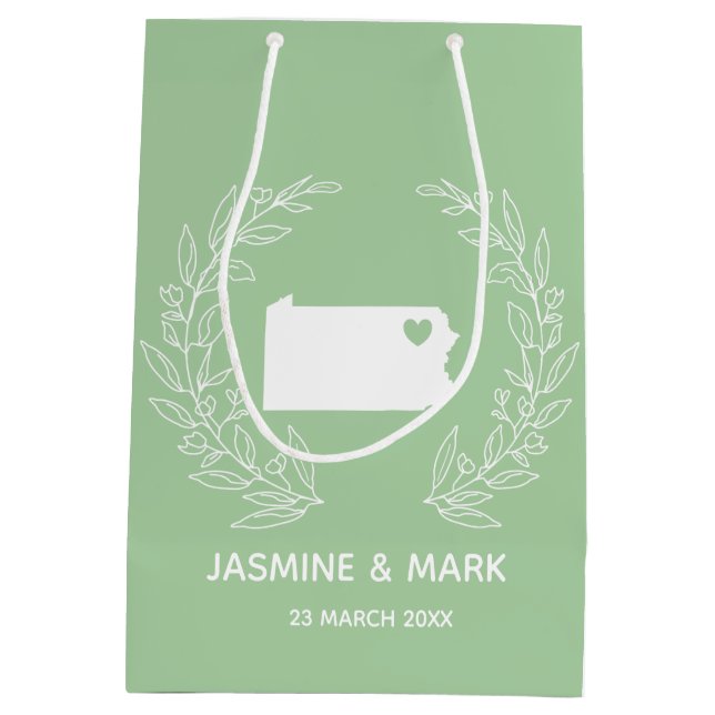Welcome to Pennsylvania wedding favors custom  Medium Gift Bag (Back)