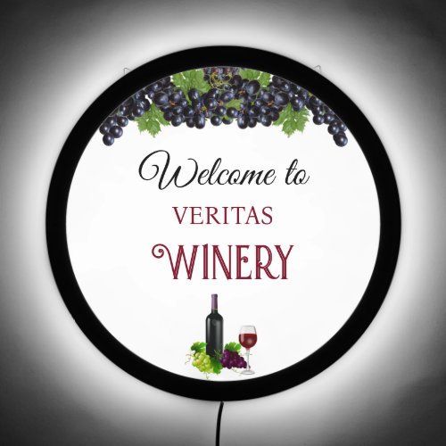 Welcome to Personalized Family Winery  LED Sign