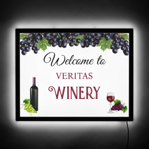 Welcome to Personalized Family Winery  LED Sign