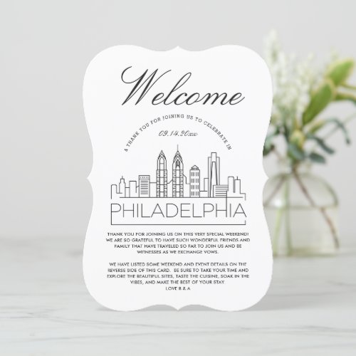 Welcome to Philadelphia  Guests Details Invitation