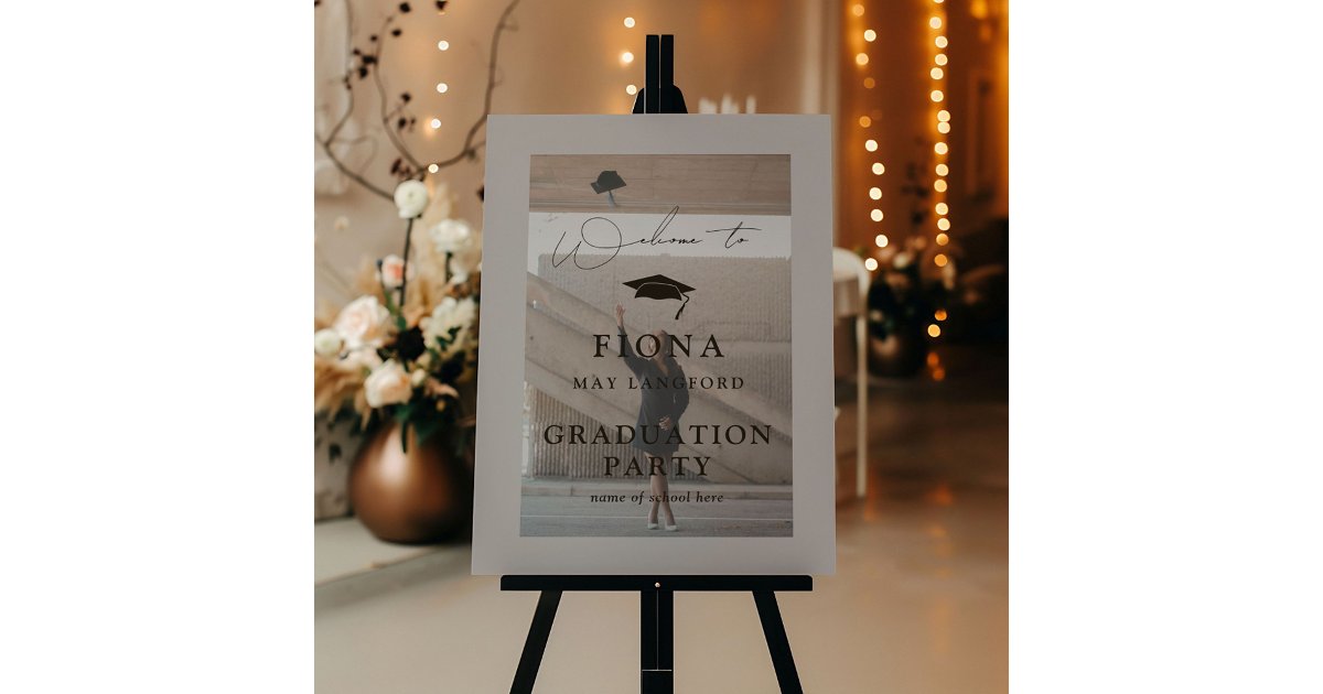 Grad Overlay Welcome to Photo Overlay Graduate graduation Foam Board | Zazzle