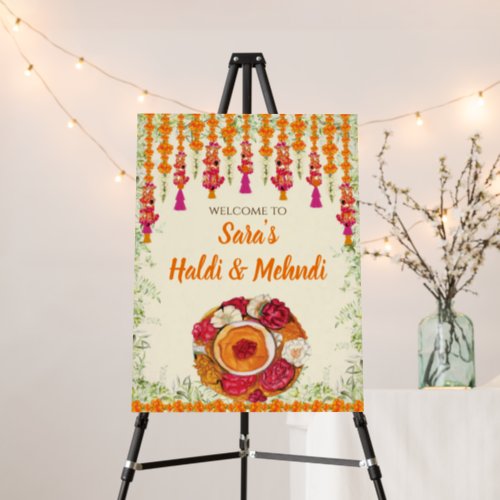 Welcome to Pithi sign as Wedding Haldi signs