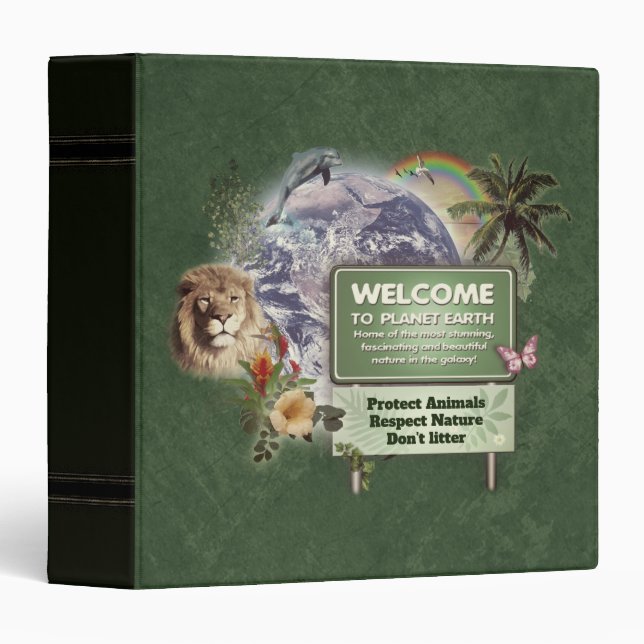 Welcome to Planet Earth 3 Ring Binder (Front/Spine)
