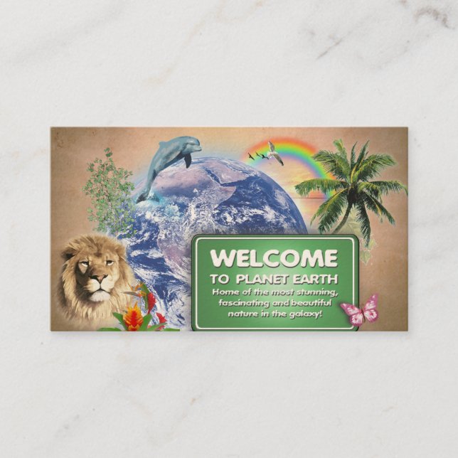 Welcome to Planet Earth Business Card (Front)