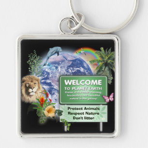 Welcome to Planet Earth Keychain