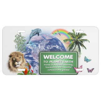 Welcome to Planet Earth License Plate