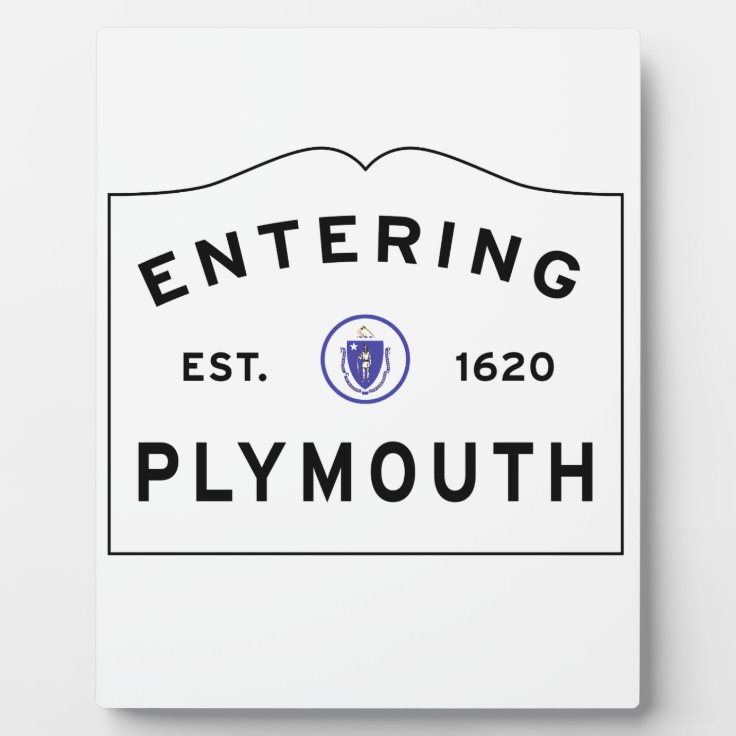 to Plymouth MA Plaque Zazzle